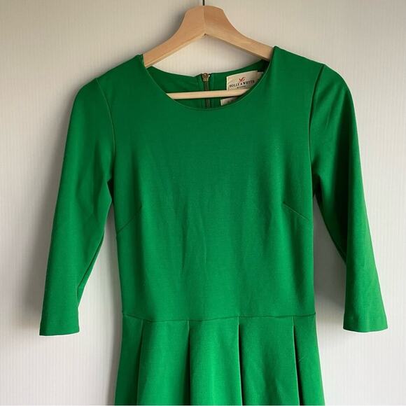 Lindex Holly & Whyte green above elbow length sleeve fit and flare back zip XS - Picture 2 of 9